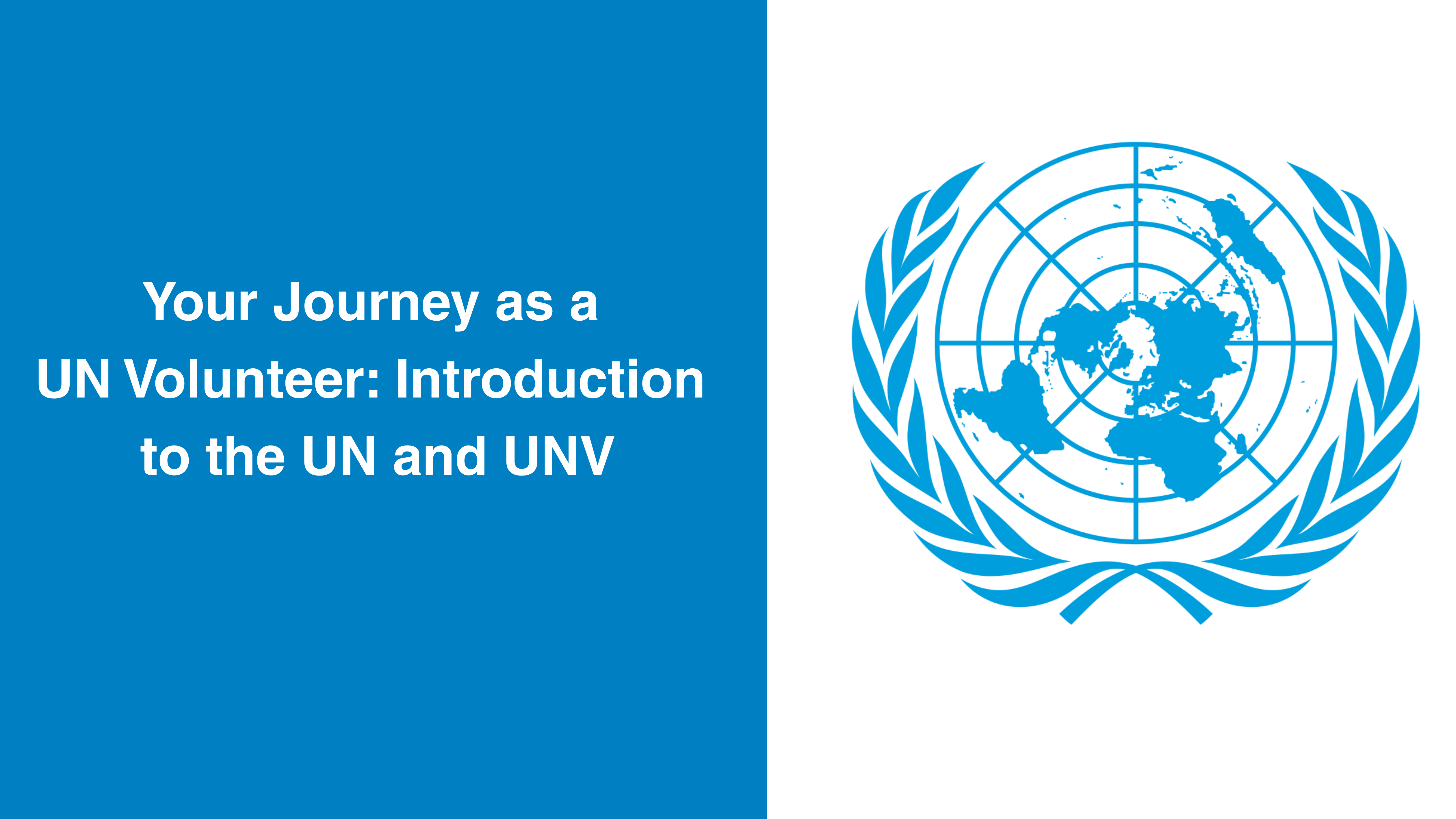 Your Journey as a UN Volunteer: Introduction to the UN and UNV