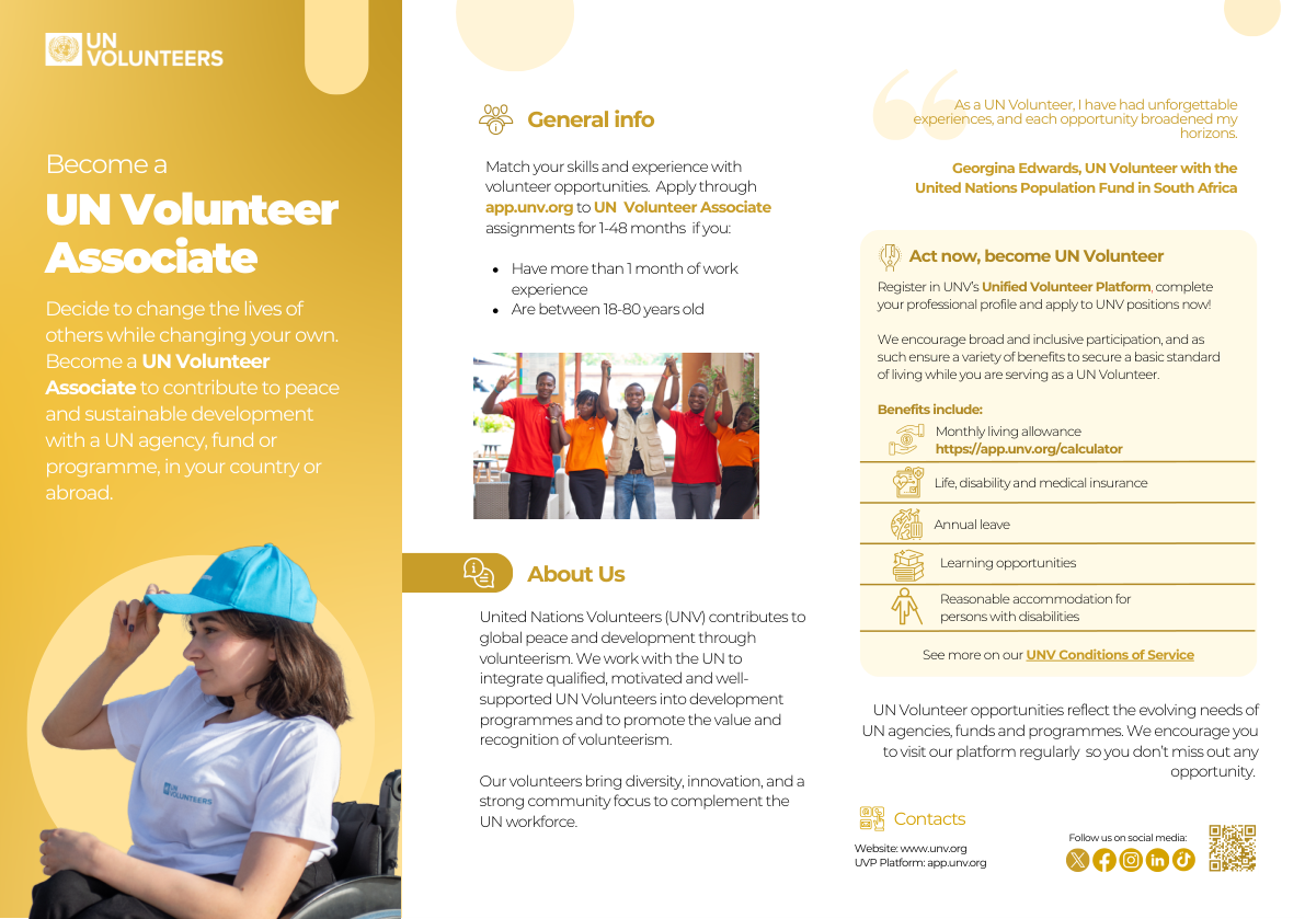 UN Volunteer Associate flyer