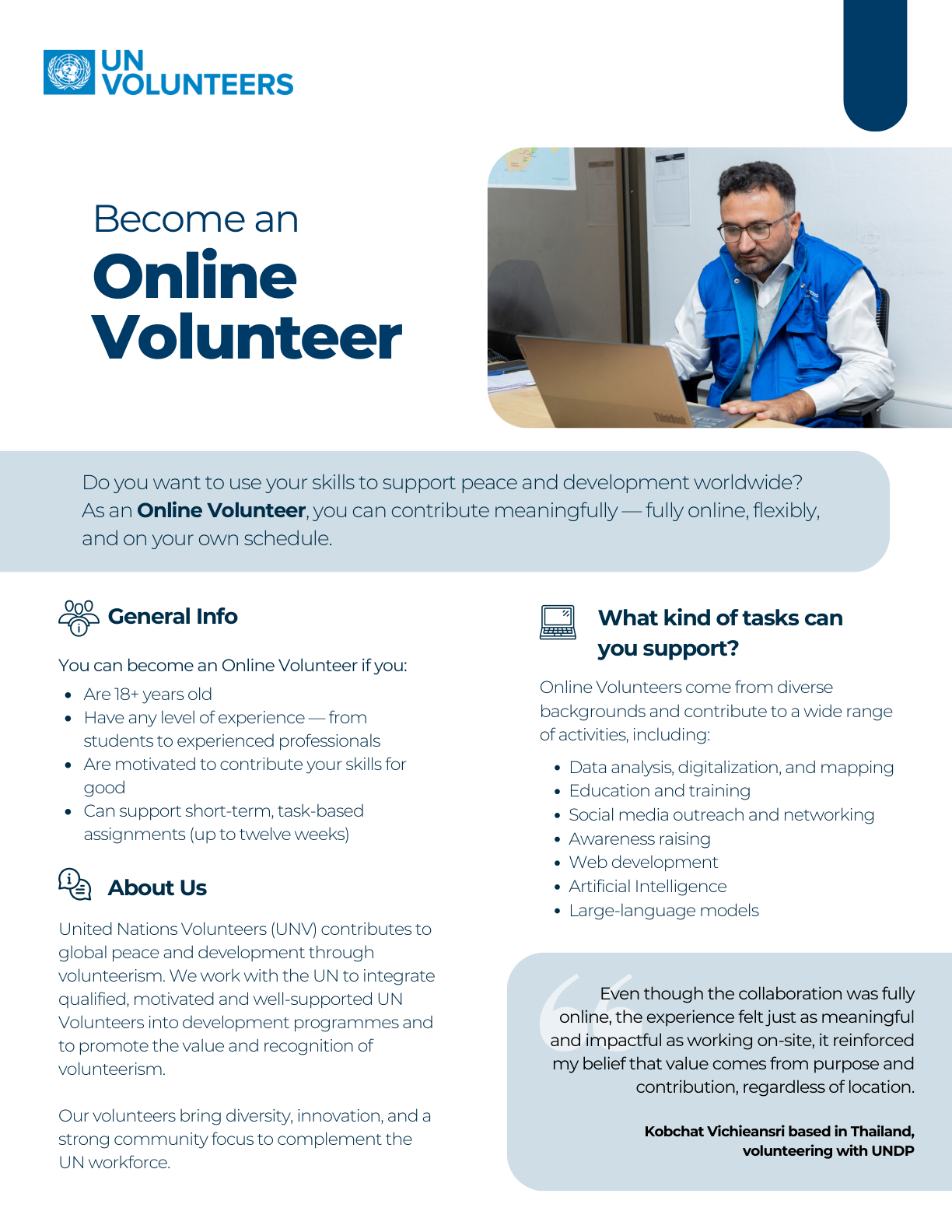 Online Volunteer one-pager