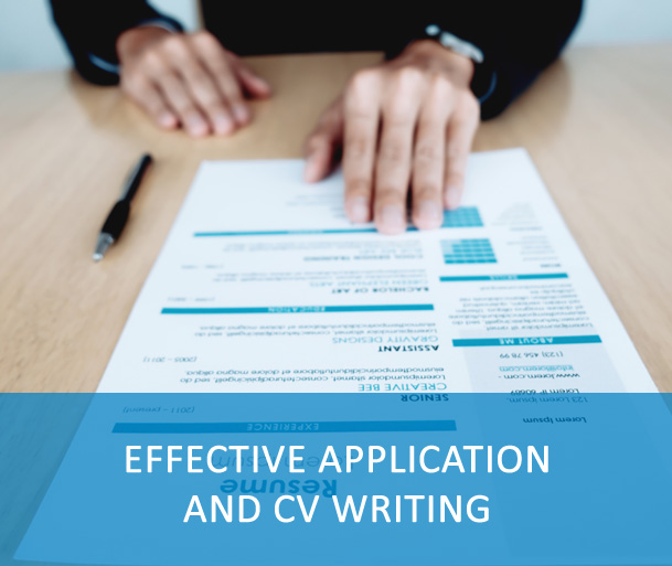 Effective application and CV writing - These courses will help you to analyze a vacancy announcement and know whether you should apply for it. They also focus on the very important aspect of your application: creating your e-recruitment profile/CV, including your duties and achievements to present yourself as a qualified and unique candidate. Lastly, this course will teach you to translate your experience into an effective cover letter.
