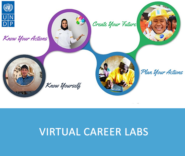 Better than webinars, Virtual Career Labs (VCLs) are dynamic, online learning sessions, brought to you in collaboration with UNDP, to help you develop as a professional. In enhancing your volunteer experience, these sessions cover areas of self-awareness, and possible options to plan your actions in achieving your future goals. 