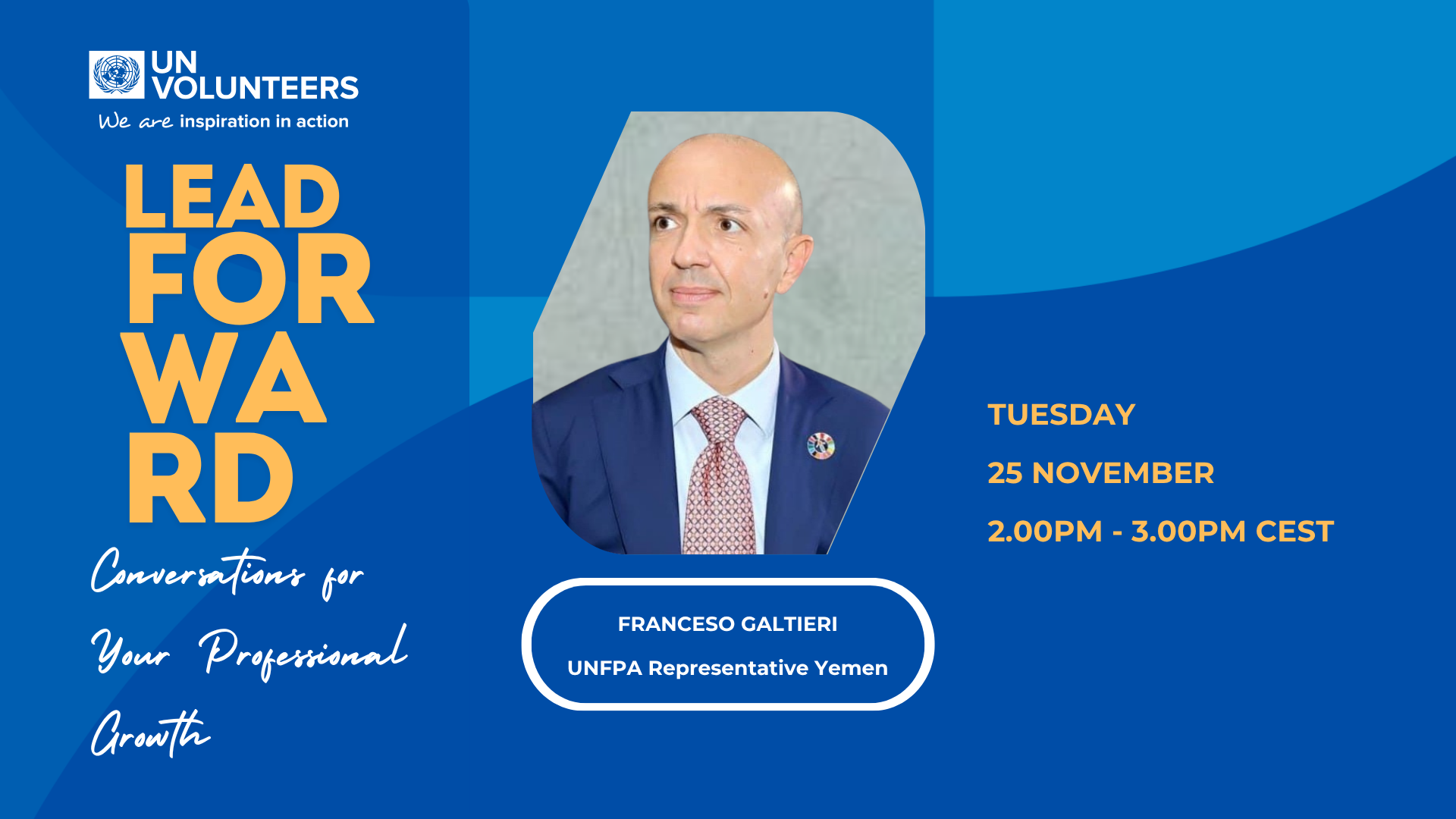 LeadForward Masterclass Francesco Galtieri UNFPA Representative Yemen